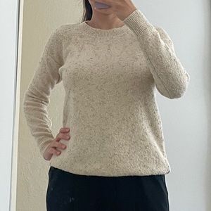 Loft Stretchy Knit Sweater with Gold Tinsel (sizeXSP)